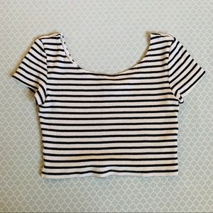 striped crop top